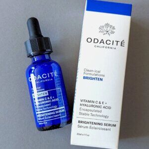 ODACITE Vitamin C & E + Hyaluronic Acid Brightening Serum - 1 oz FULL SIZE - NEW